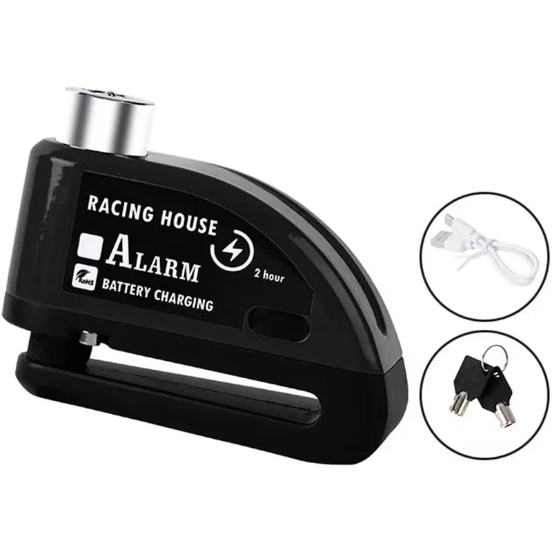 Ac29-Motorcycle Alarm System Loud 110Db Security Alarm Disc Brake Lock Waterproof Wheel Disk Padlock For Moto Motocic - view 4