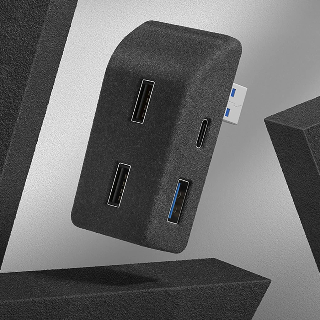 

for Tesla Model Y Model 3 Glove Box Docking Station Quick Charger 4 USB Shunt Hub Flocking Adapter Powered Splitter Extension