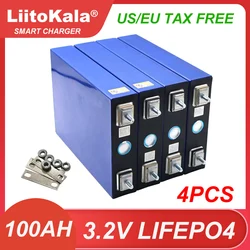 4pcs Liitokala 3.2V 100Ah battery DIY 12V 24V 3C LiFePO4 Lithium iron phospha Motorcycle Electric Car motor batteries Tax Free