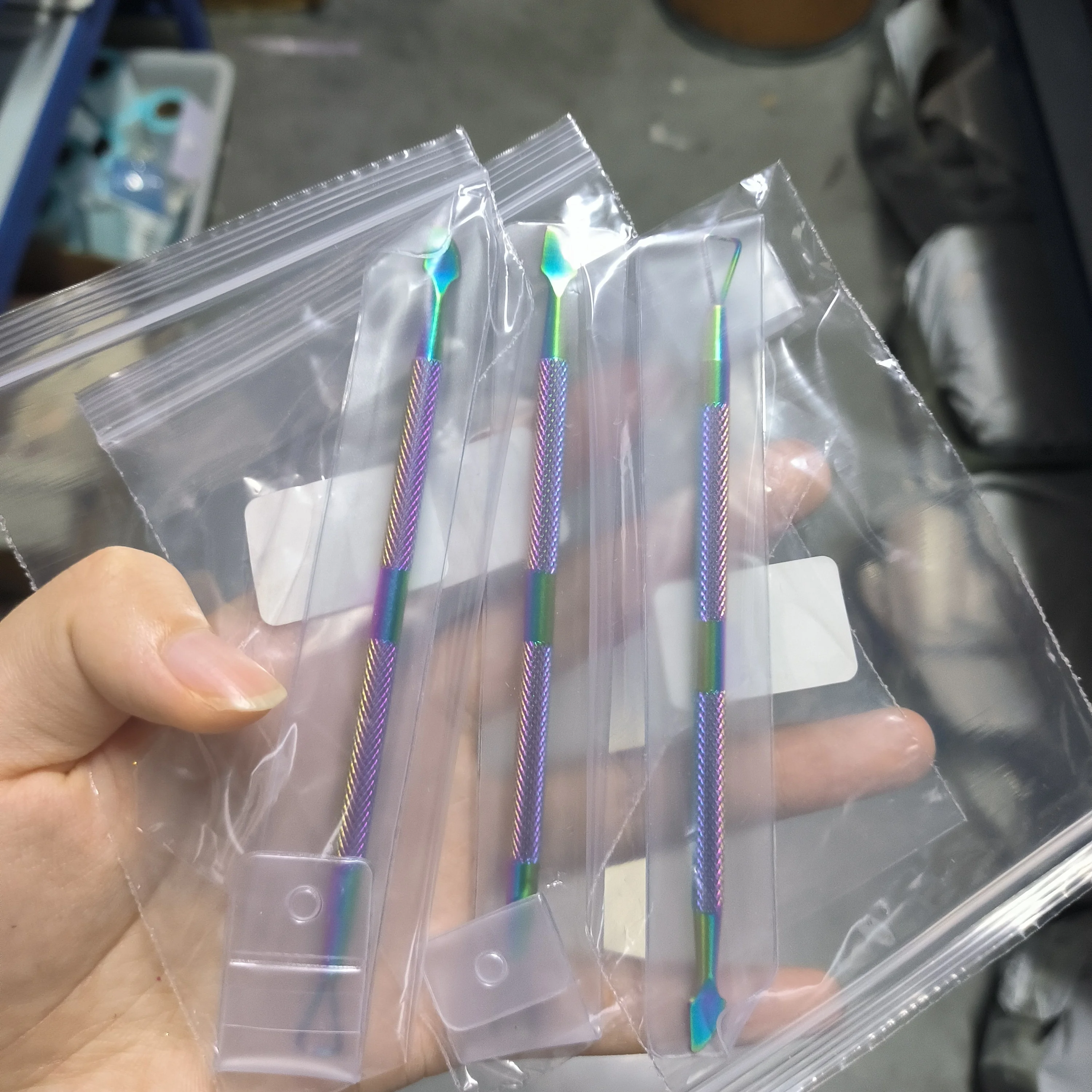 1 قطعة مزدوجة الرأس بشرة الأظافر انتهازي هلام البولندية Deed الجلد إزالة مكشطة الفولاذ المقاوم للصدأ ل باديكير مانيكير أدوات العناية النظيفة