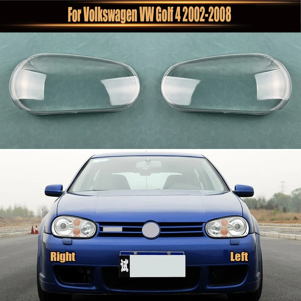 

For Volkswagen VW Golf 4 2002-2008 Headlamp Transparent Shell Lampshade Lamp Shade Front Headlight Cover Lens Plexiglass