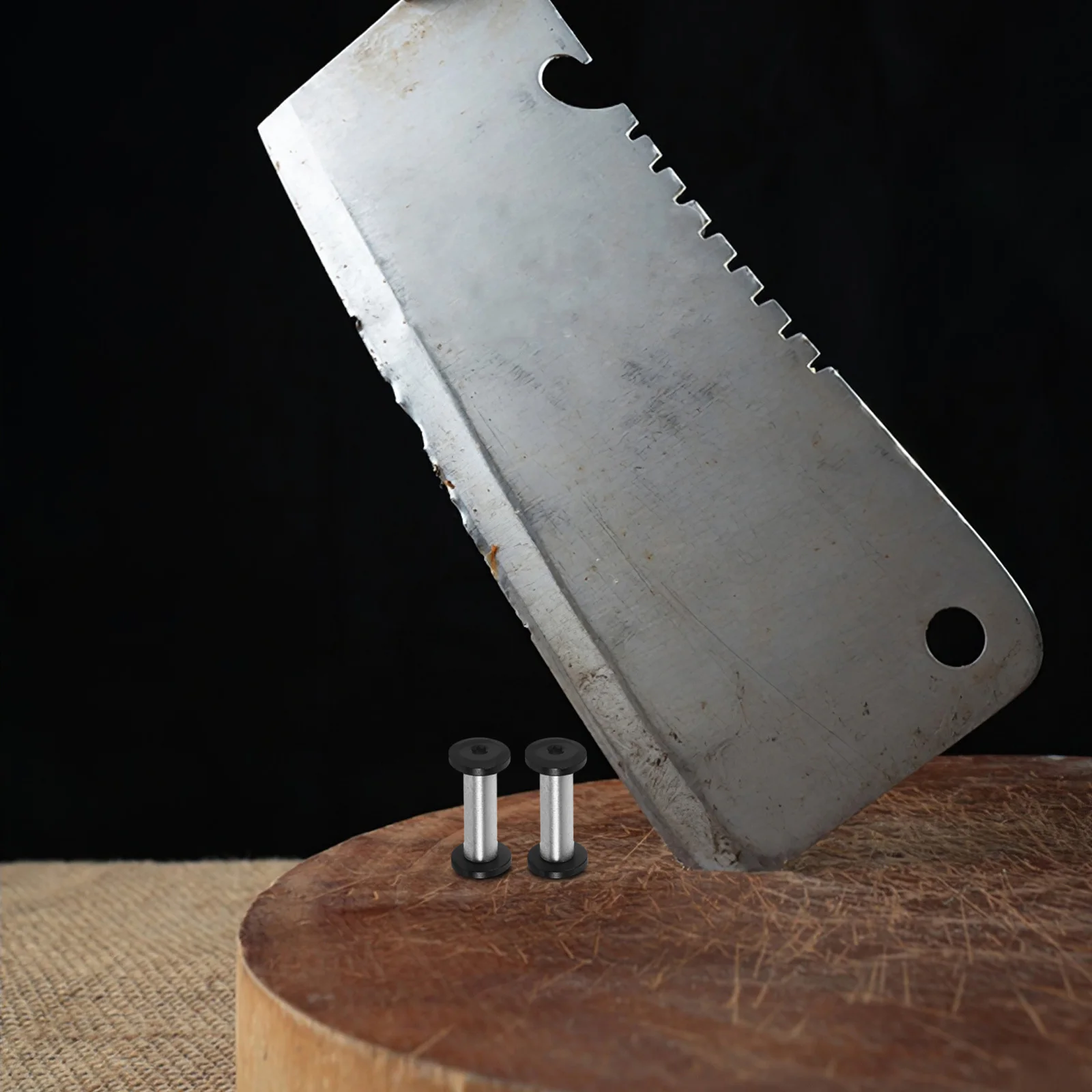 

2Pcs Stainless Steel Locking Latch Spindle Pins Knife Handle Screws Fasteners Adjustable for DIY Knife Maker Rivets