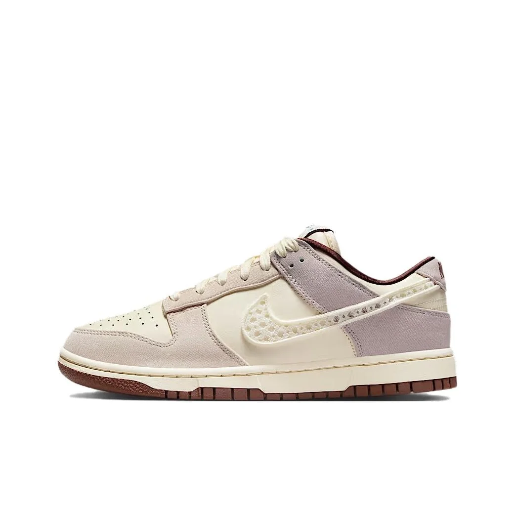 Nike Dunk Abrasion Resistant Low top Skateboard Shoes Women's Beige Brown IH7353-010
