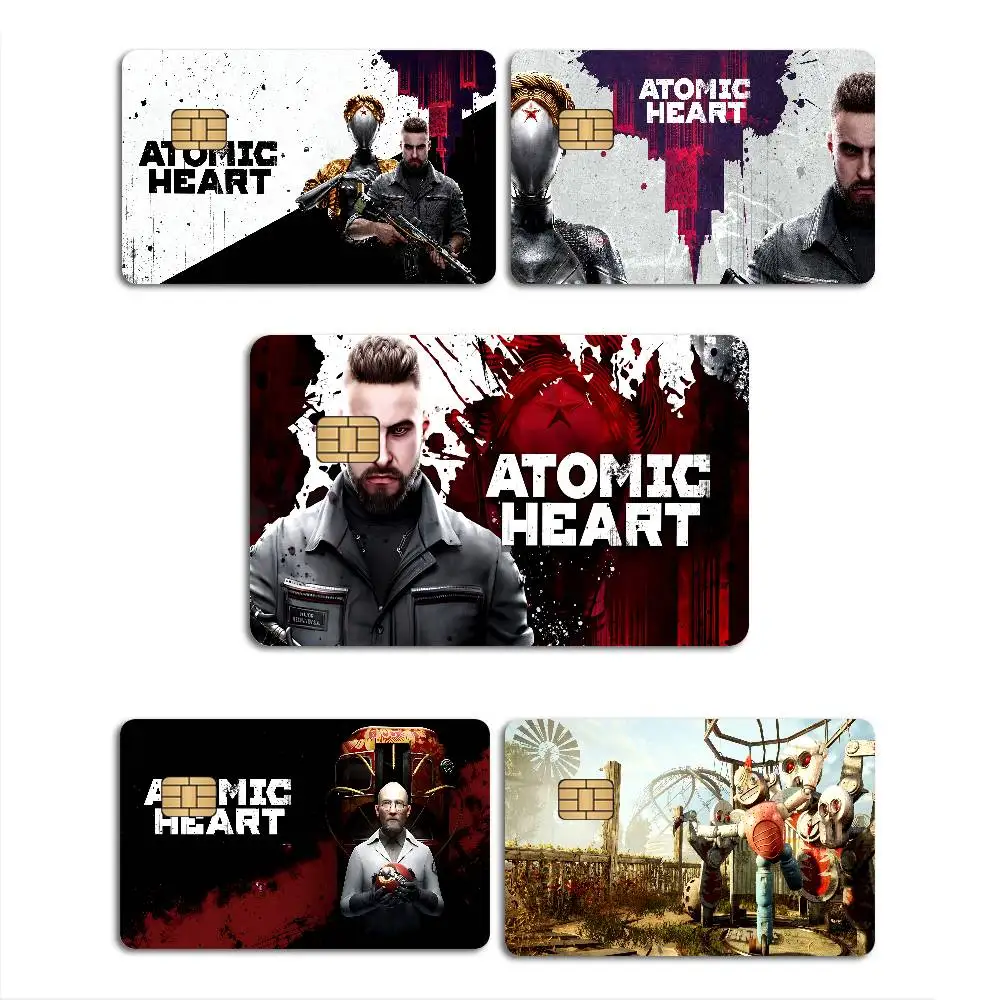 A-Atomic H-Heart Movie Anmie Sticker Film Skin Cover for Credit Card Debit Bank Card Front
