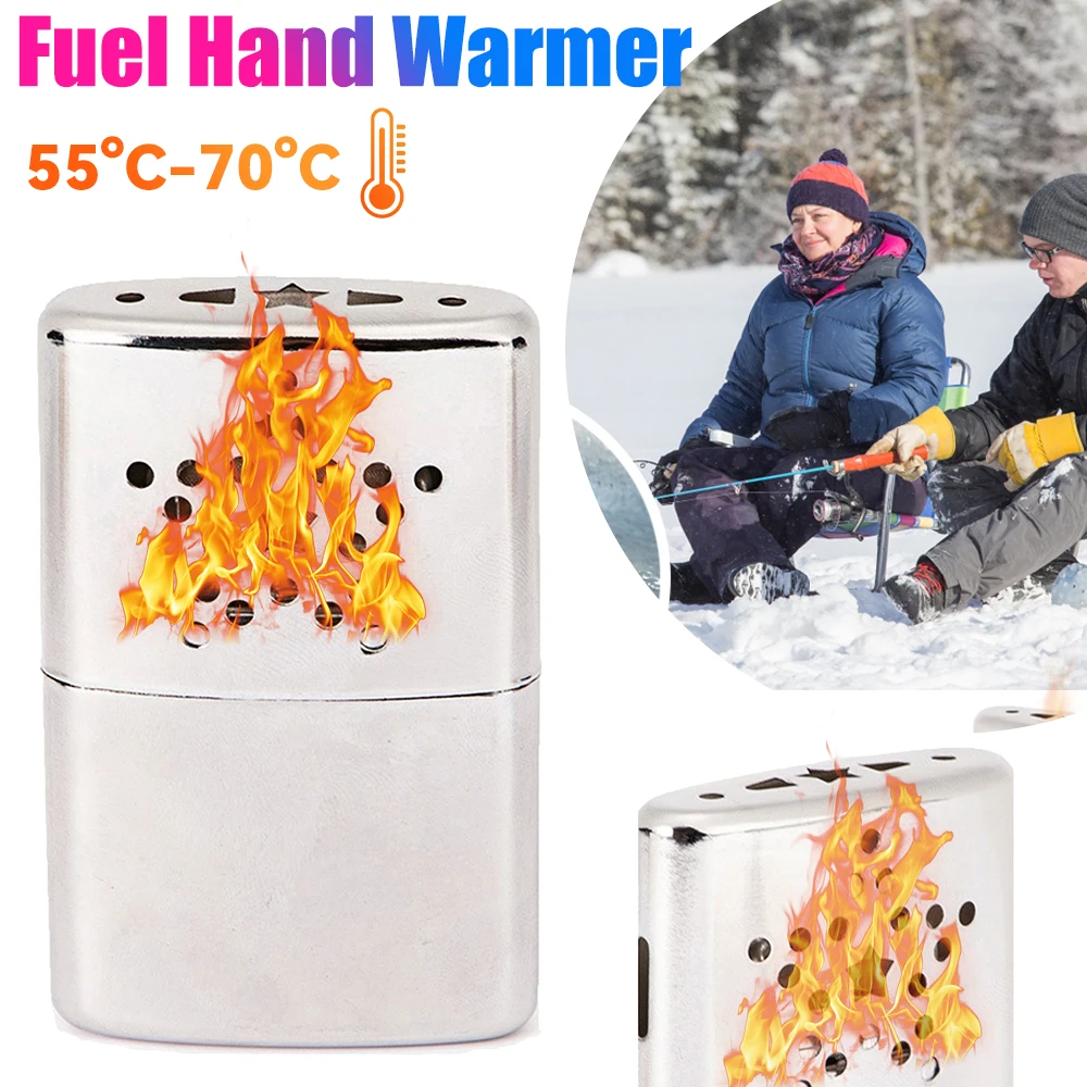 

Mini Fuel Hand Warmer Portable Outdoor Camping Fishing Pocket Hand Warmers Long Lasting Refillable Kerosene Warmers Camping Tool