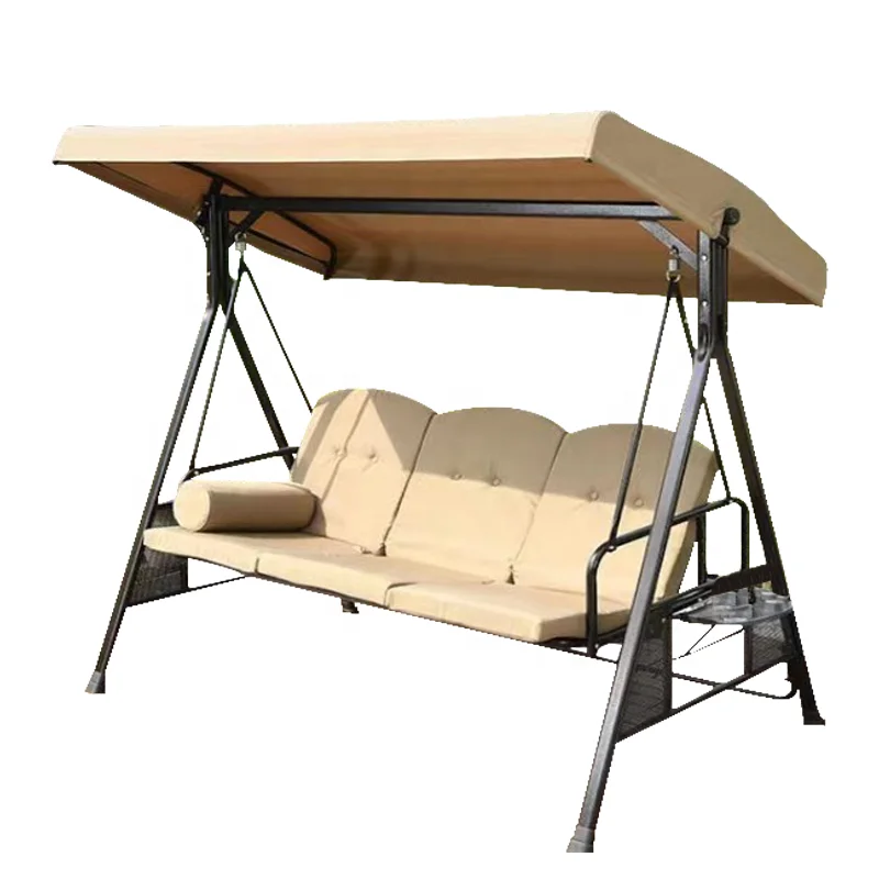 

Metal Frame 3 Seater Outdoor Simple Style Outdoor Furniture Patio Garden Swing Chairs Outdoor Furniture