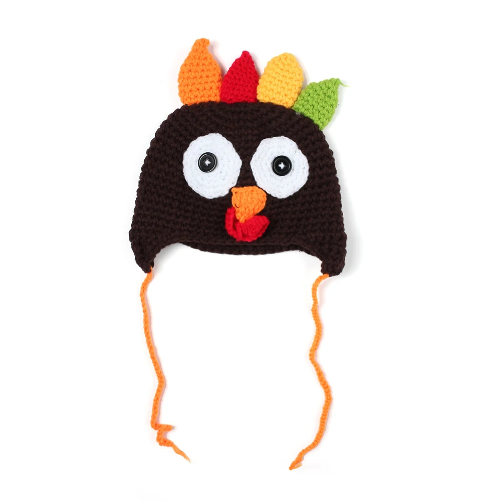 

Baby Turkey Hat Crocheted Infant Winter Turkeys Keep Warm Photography Props Knit Child