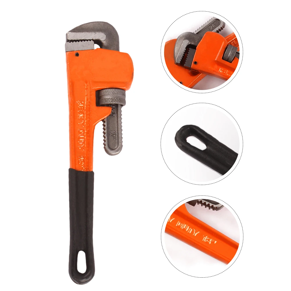 

1pc Iron Water Wrench Heavy Duty Adjustable Plumbing Repair Tool Faucet Drainer Spanner Labor-Saving Universal Wrench