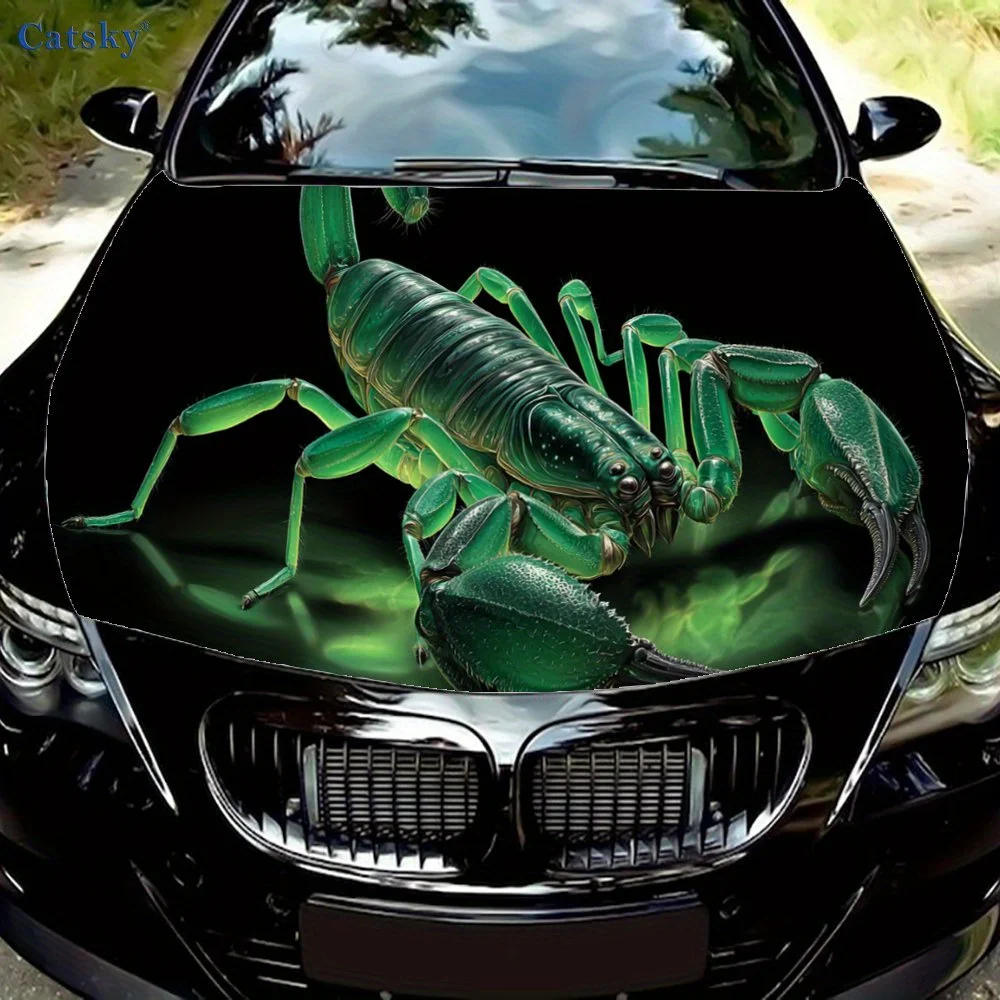 

Mysterious Forest Venomous Scorpion Pattern car hood stickers, waterproof self-adhesive, scratch resistant, easy to stick, durab