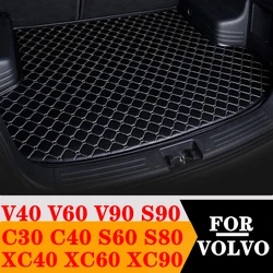 Tappetino per bagagliaio dell'auto per VOLVO XC60 XC90 XC40 C30 C40 S60 S80 S90 V40 V60 V90 fodera per bagagliaio posteriore vassoio per bagagliaio parte interna