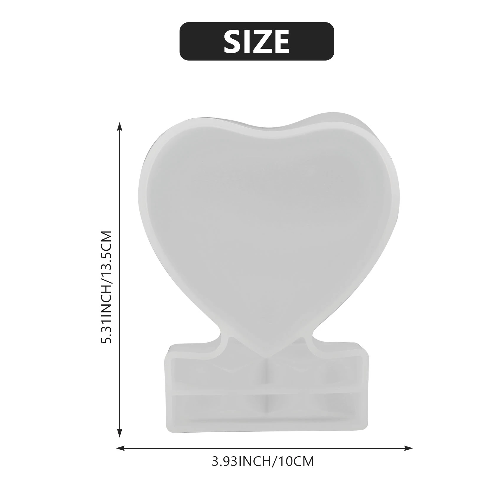 Molde de resina A88M para marco de fotos, moldes epoxi de silicona en forma de corazón para fundición y decoración del hogar, manualidades DIY