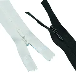 25pcs/Lot  5CC 25 to 70cm YKK  Invisible Zipper Close End Black White Lavender Bridal Wedding Evening Dress Sewing Accessory