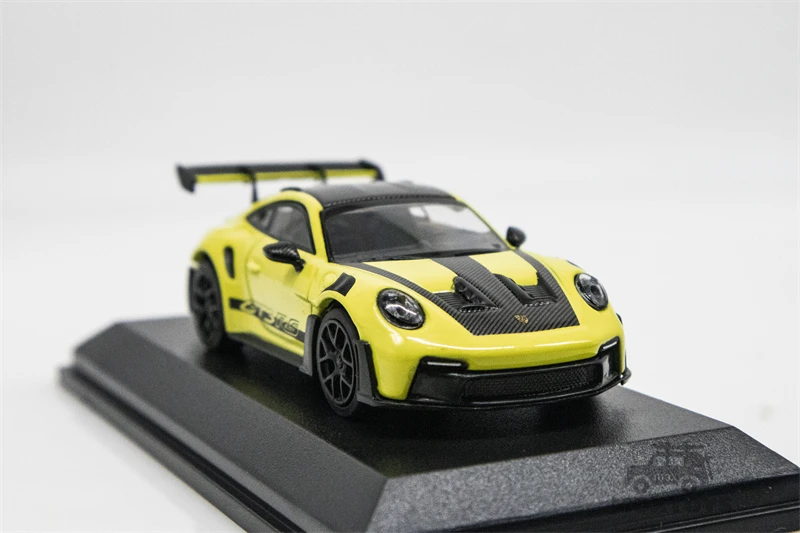 Tarmac Works  x Minichamps 1:64 911 (992) GT3 RS WhiteRed / Acid Green Diecast Model Car