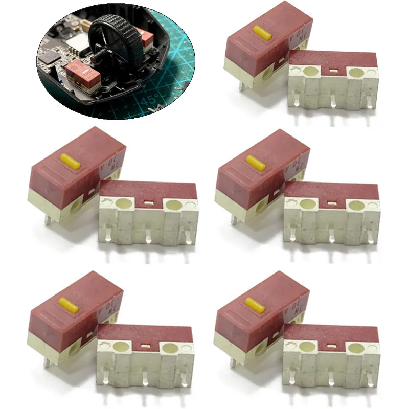 2/10 ピース/ロット Huano マウスマイクロスイッチイエロードットマイクスボタン 3000 万クリックマウスメンテナンスマウスマイクロスイッチ