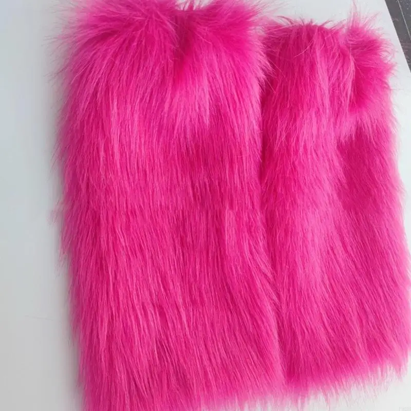 P8db Women Vintage Furry Gamber Warder Winter Harajuku Fucile per stivale in pelliccia calza