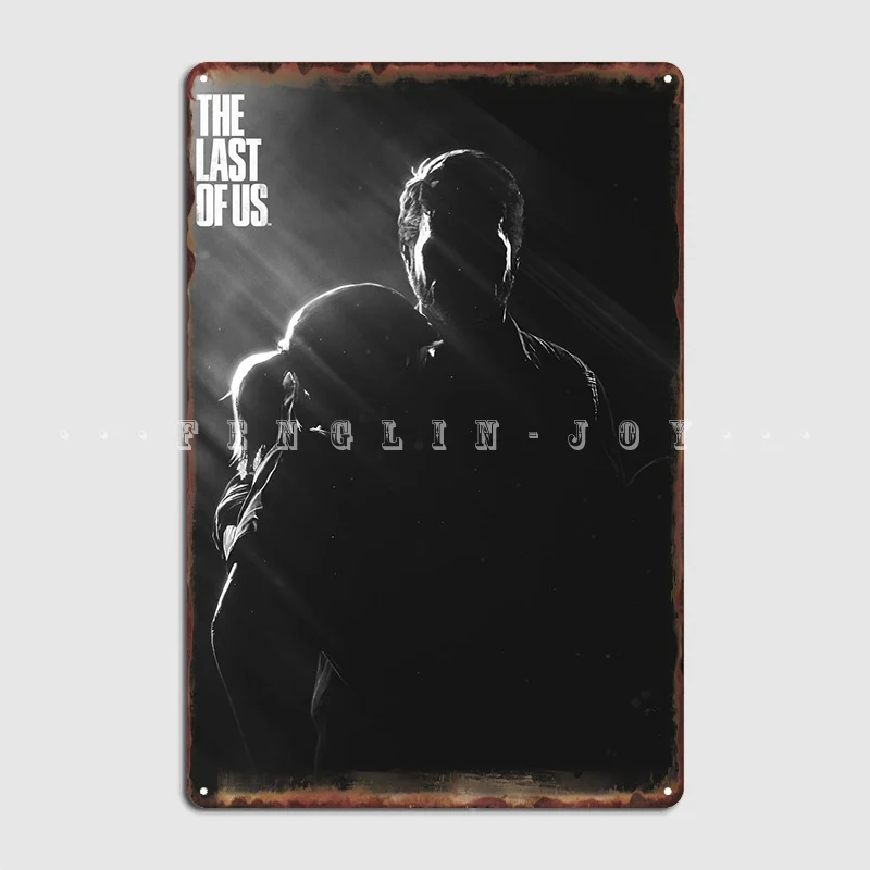 Joel Ellie The Last Of Us Poster Metal Plaque Cinema Living Room Club Bar Customize Plaques Tin Sign Poster