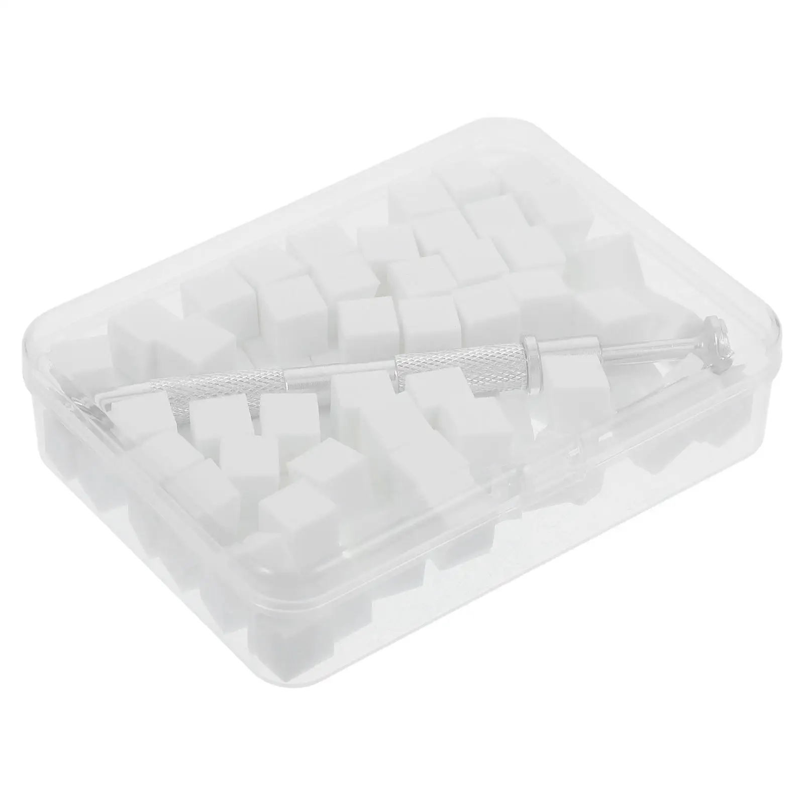 

1 set Nail Supplies Kit Manicure Tools Box Gradient Sponges Diy Mini Replaceable Blocks Nail Polish Sponge Metal Grabber Pen