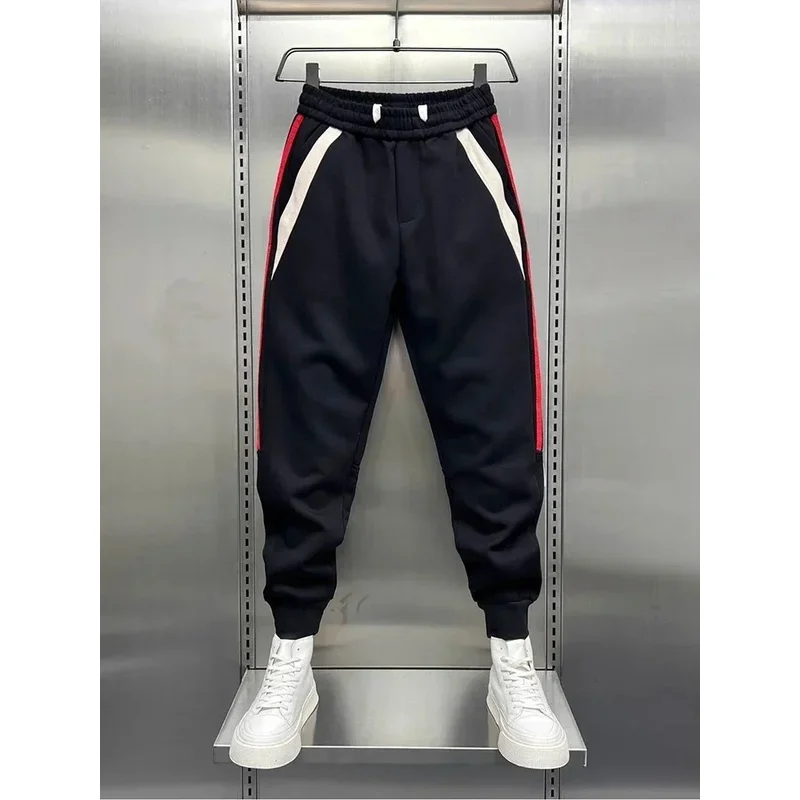 Top Brand Men's Sweatpants Striped Patchwork Outdoor Jogger Trousers Latest High Quality Pant