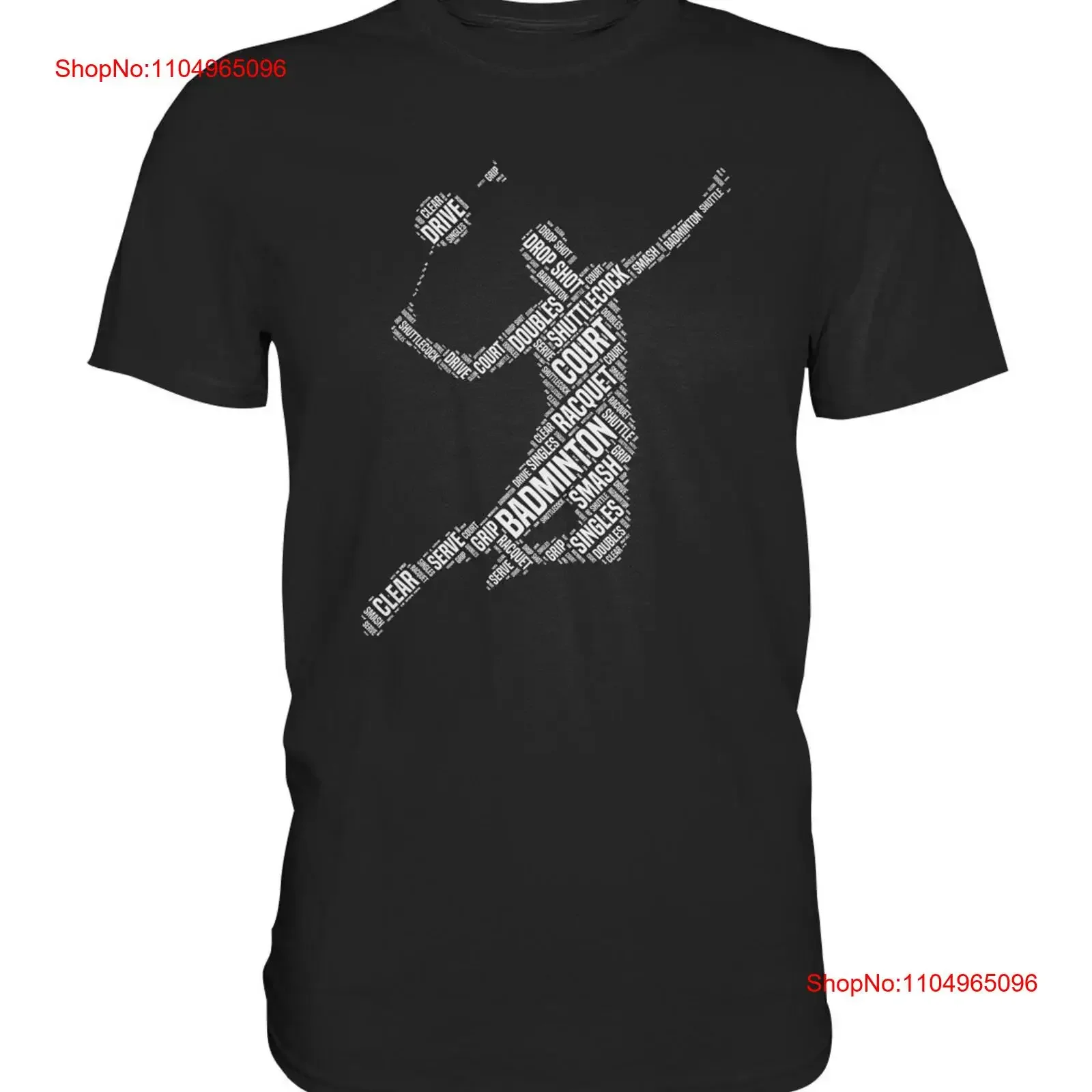 Camiseta Badminton Terms Player Premium vintage Lavado moda Cómoda ropa de diseñador para hombre streetwear Versátil Unisex