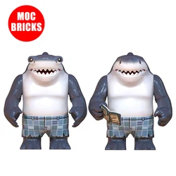 MOC Bricks Suicide Squad Movie King Shark Building Blocks Nanaue Model Assemble Mini Action Figures Toys for Kids Christmas Gift