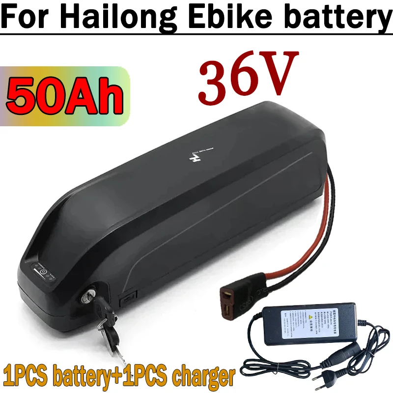 Ebike Battery Hailong Polly 36V 50Ah 18650 Electric Bike Batteria for 500W 750W 1000W 2000W Motor+Charger