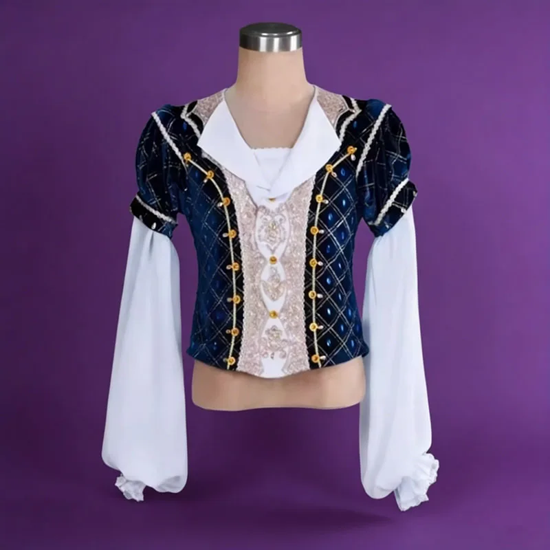 Professional Man Ballet Top Raymonda Jean de Brienne Outfit Jacket,Male Ballet Tunic Vest Costume Drop Ship