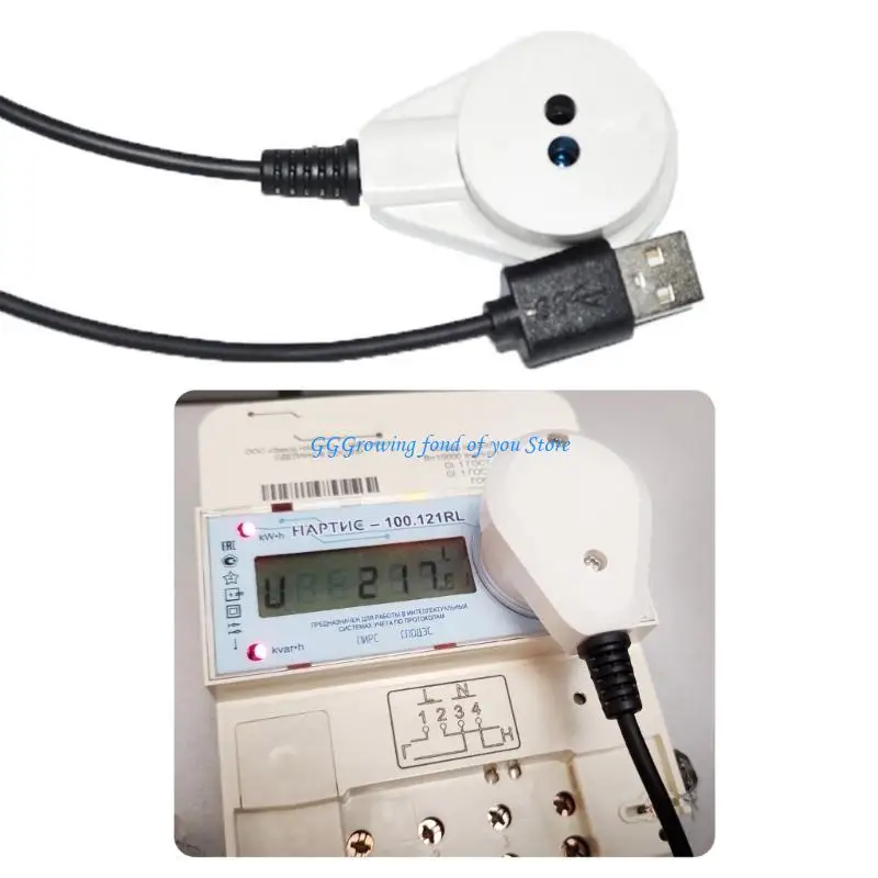 

H9EB Usb To Near Ir Adapter Cable US-Based CP2102 Chip IEC62056/1107/DLMS Transparent Transmission