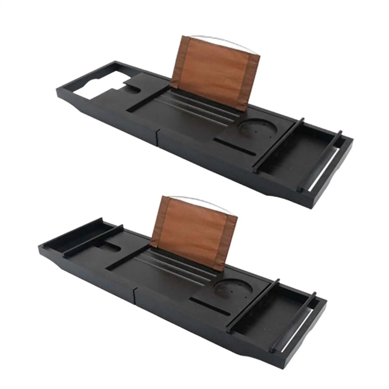 Luxury Bathtub Caddy Tray，Bamboo Bathtub Tray Caddy, Expandable Book and Tablet Smartphone and Holder