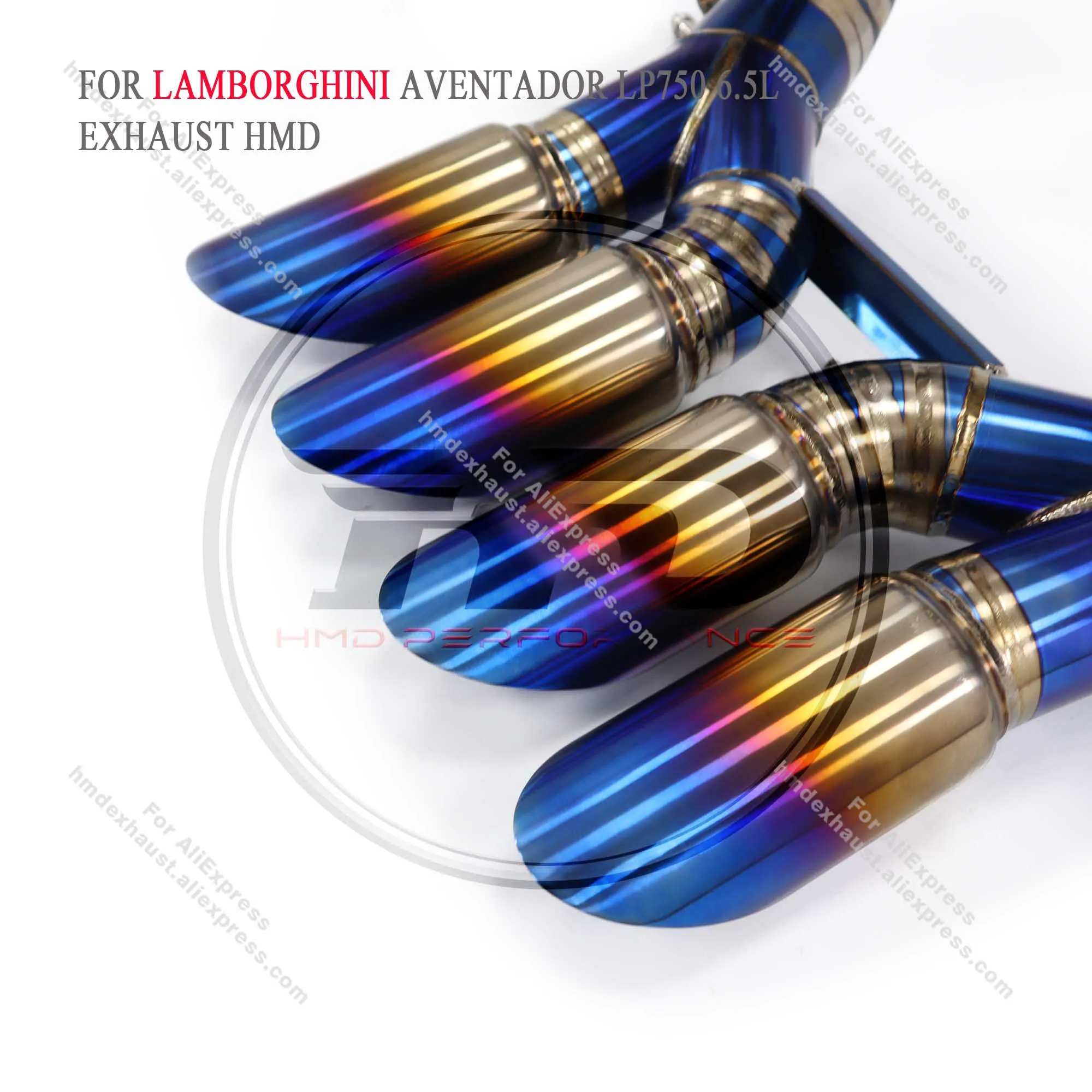 High Quality Catback For Lamborghini Aventador LP750 Titanium Alloy Exhaust System With Tips Downpipe Increase Pipe Diameter HMD