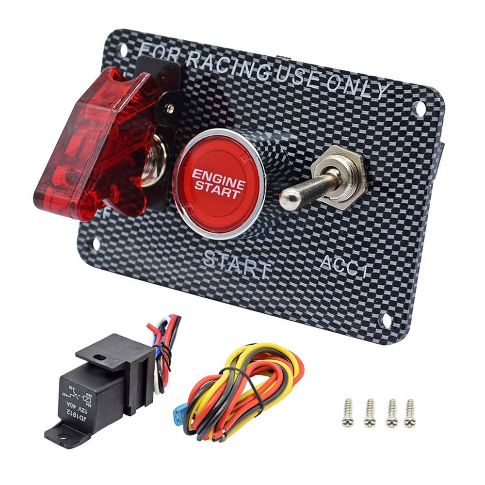 12V Racing LED Kippschalter Panel Motor Startknopf Set Universal für Rennwagen Boot LKW Autozubehör