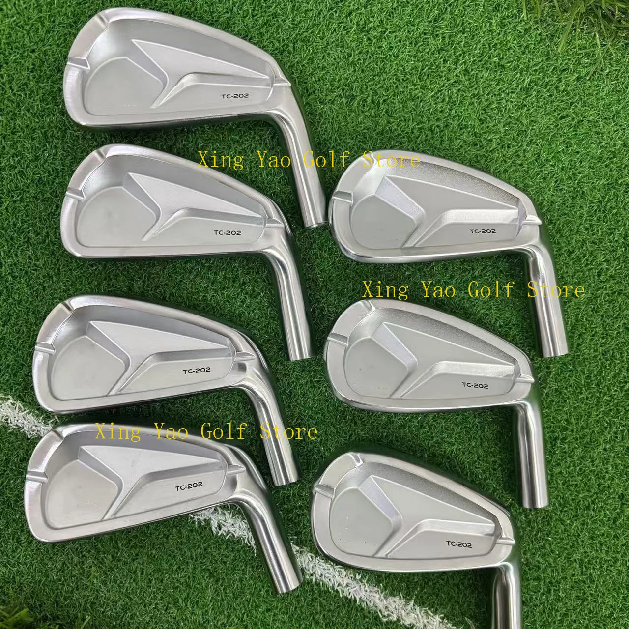 أحدث مجموعة الحديد للرجال نادي الغولف TC-202 مجموعة الحديد الفضي مع عمود الصلب/الجرافيت مع أغطية الرأس 7 قطع (4,5,6,7,8,9,P) #1