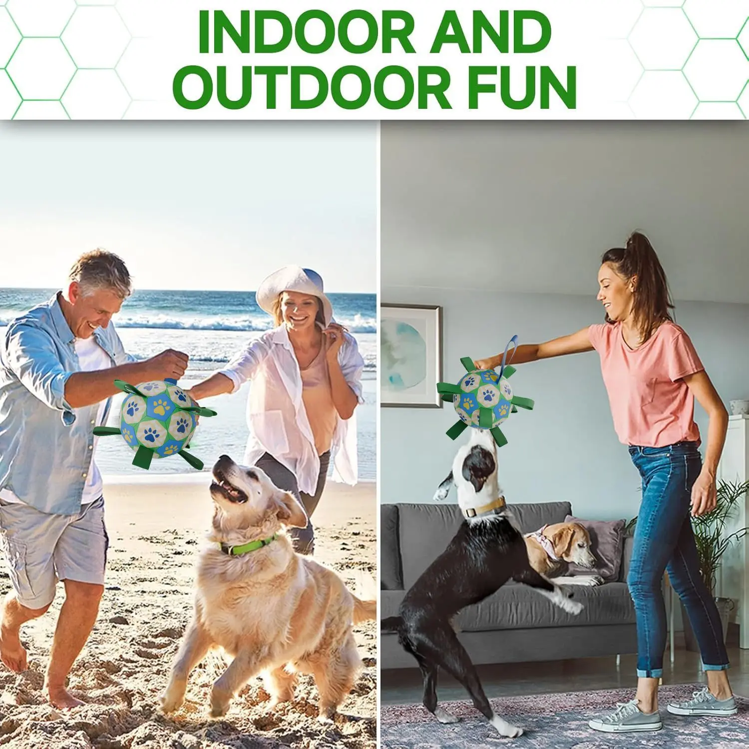 Dog Training Bite-Resistant Soccer Toy Ball Tug of War Interactive Ball Outdoor Medium and Small Dog Pet Supplies view 5