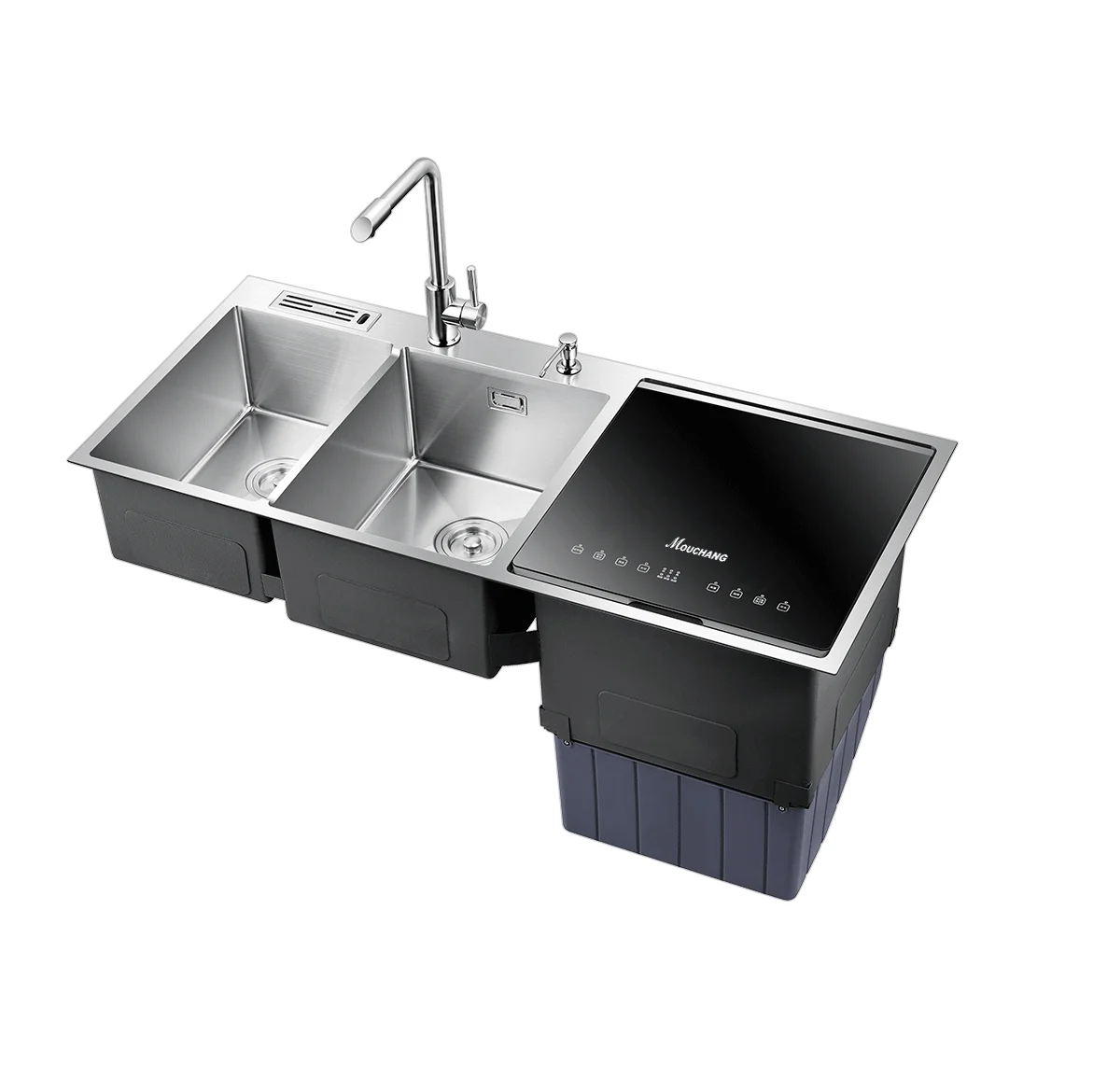 Factory Direct Sales Stainless Steel Smart Double Bowl Dishwasher Kitchen Sink Automatic Dishwasher