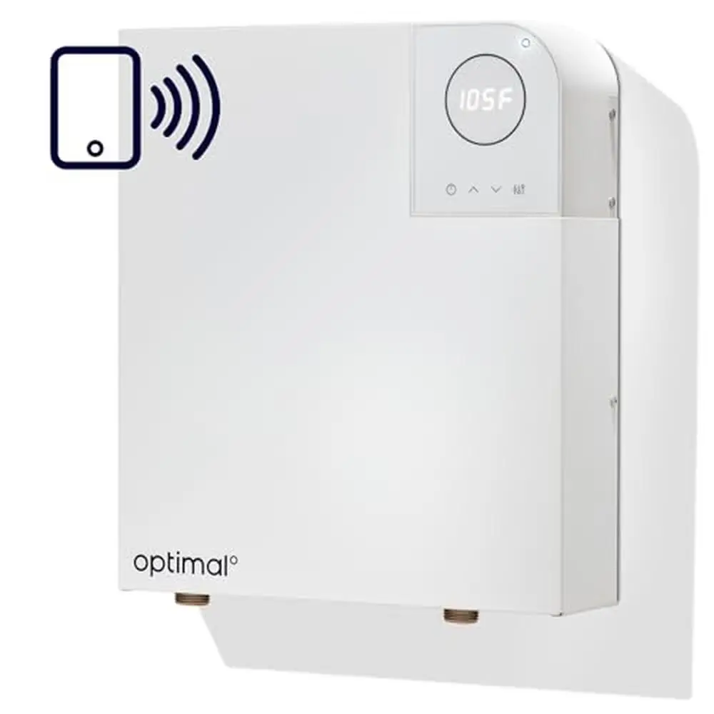 Smart Electric Tankless Water Heater WiFi Enabled Opti27  27KW 4.5 GPM Compact Design with Freeze Protection and Advanced