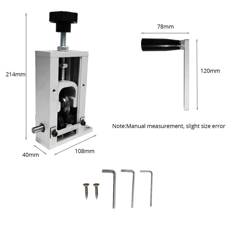 Upgraded Manual Wire Stripping Machine Hand Crank Drill Operated Stripper For Scrap Copper Stripping Diameter 1-21Mm