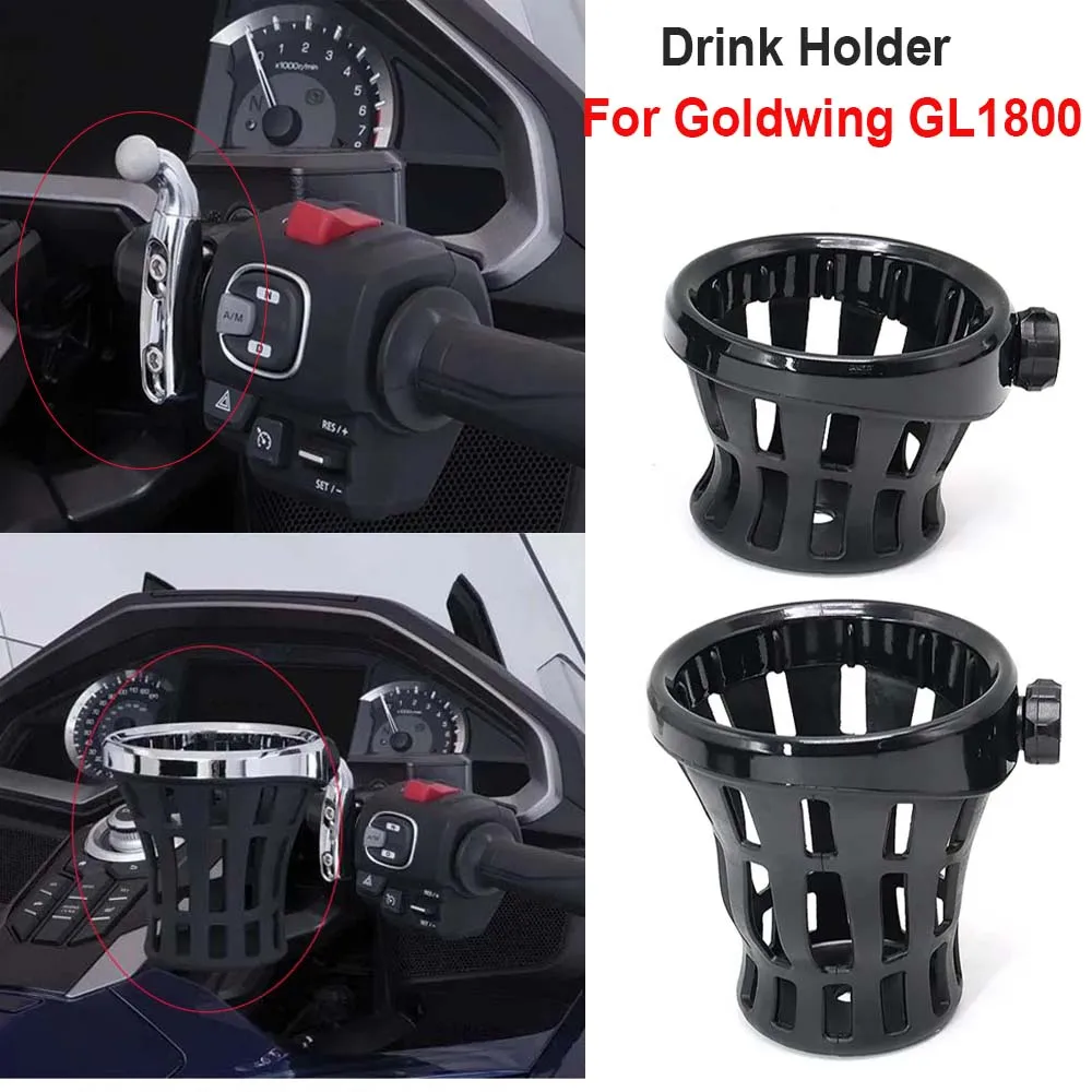 

Motorcycle Cup Holder Support Clutch Brake Perch Mounts Drink Holder Carrier For Honda Gold Wing Goldwing GL1800 GL 1800 2018+