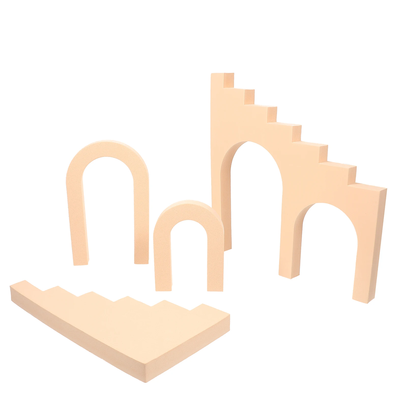 

4pcs 3D Ornament Props Photography Background Foam Studio Accessories for Cosmetics Jewelry Desktop Product Photo for