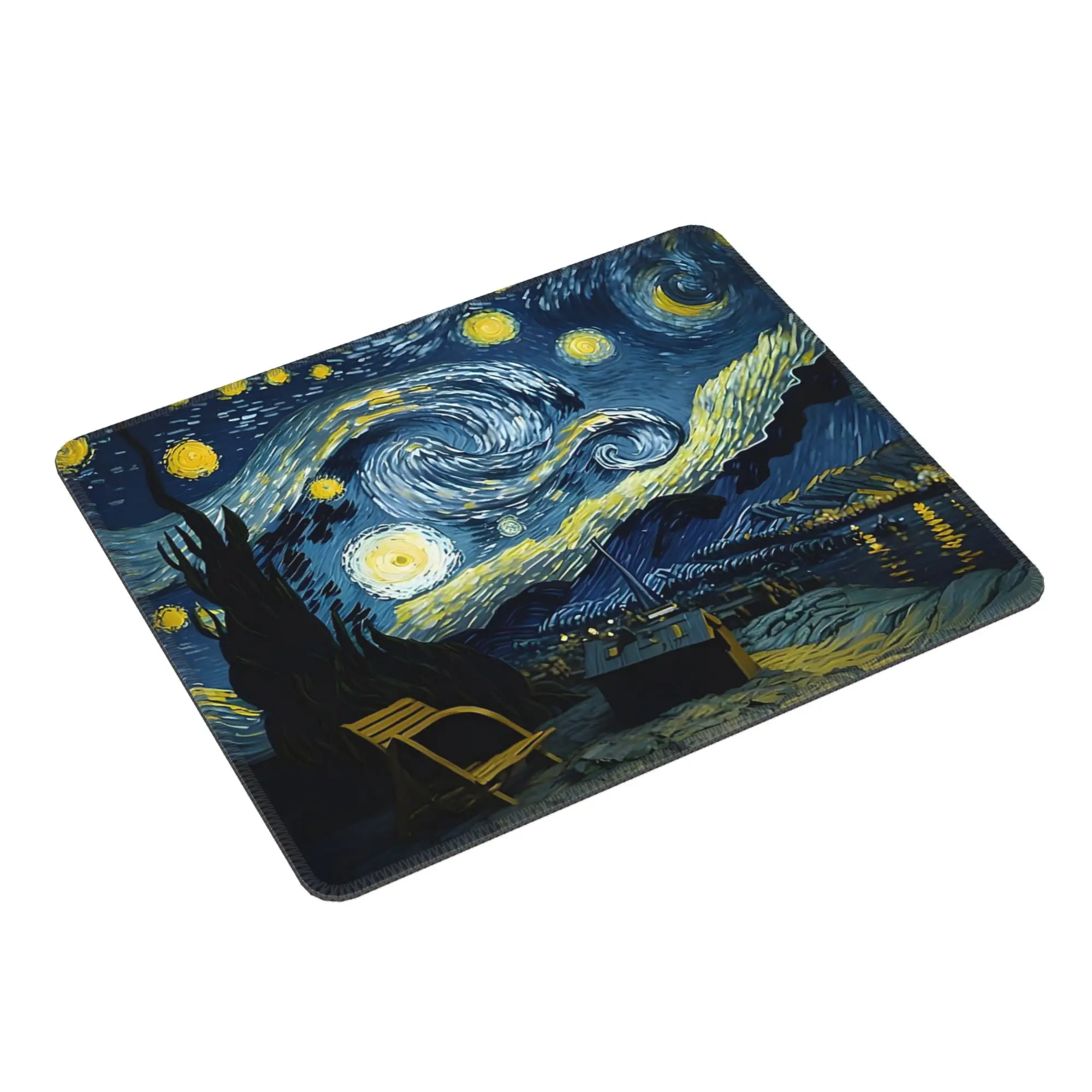 Van Gogh Art Starry Night Design Mouse Pad Computer Keyboard Mouse Mat Gaming PC Laptop Desk Mat Office Accessories Table Mats
