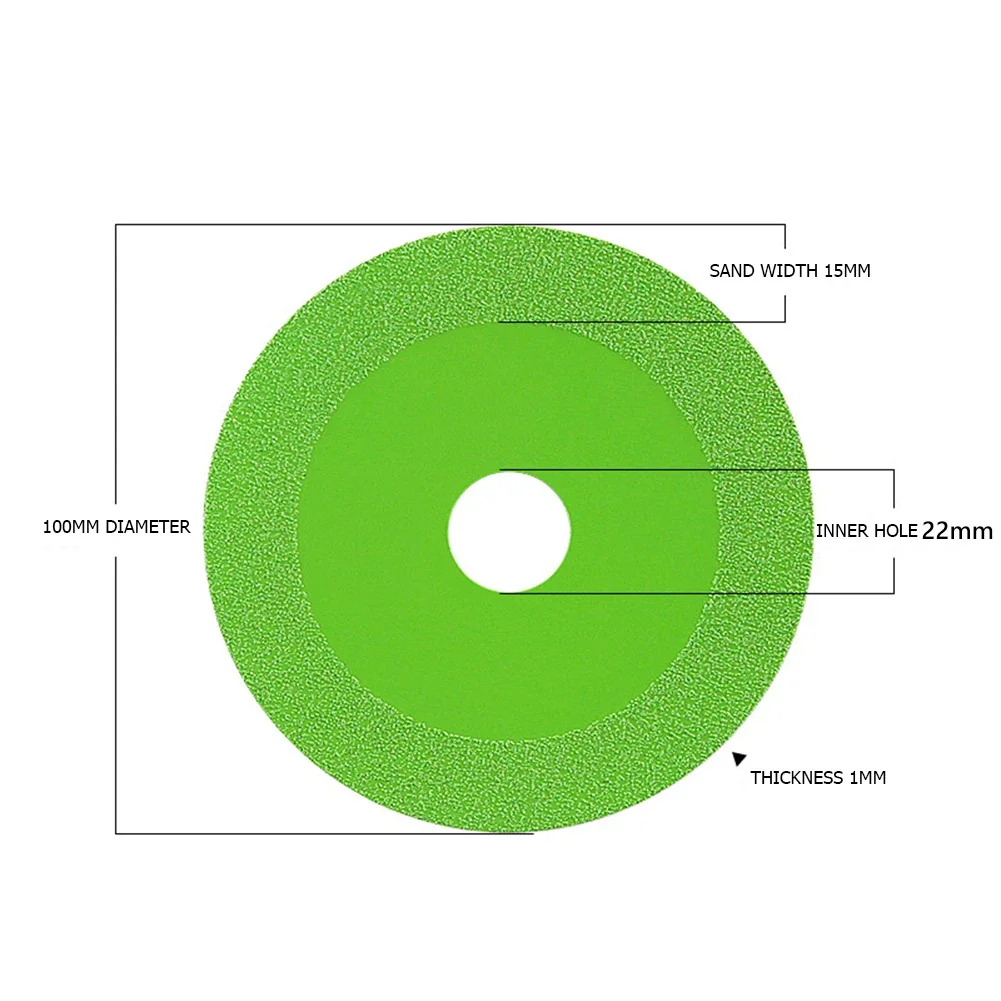 1-10PCS Glass Cutting Disc 100mm 22mm Diamond Marble Saw Blade Jade Crystal Wine Bottles Grinding Cutting Grinding Disc Tool