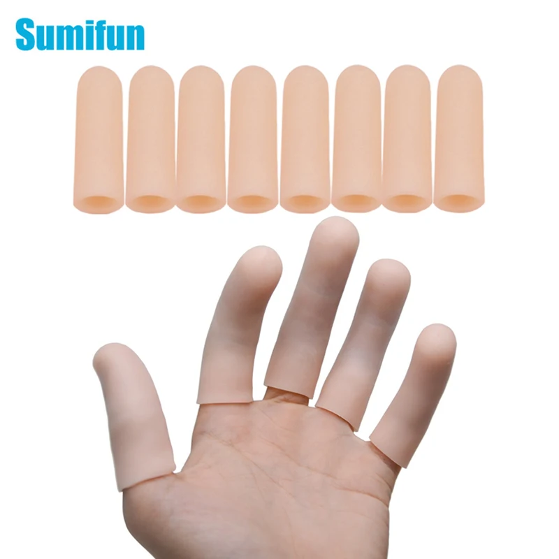 2Pcs Silicone Gel Tubes Finger Little Toe Protector Corn Blister Protect Pain Relief Sleeve Cover Toe Separators Foot Care Tool