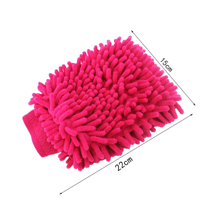 2PcsDouble-sided Microfiber Washable Car Washing Gloves Thick Care Cleaning Gloves Detailing Brush Towel Car Wash Cleaning Tools