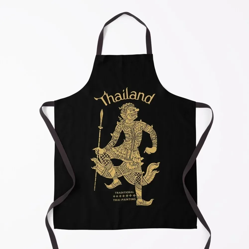

Traditional Thai Mural Painting Apron Kitchen Supplies Idea Goods Women Kitchen'S kitchen gadgets kitchen utensil Apron