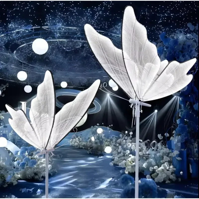 Wedding Props Wholesale Factory Road Lead Led White Warm Butterflies Lights LED Butterfly for Wedding