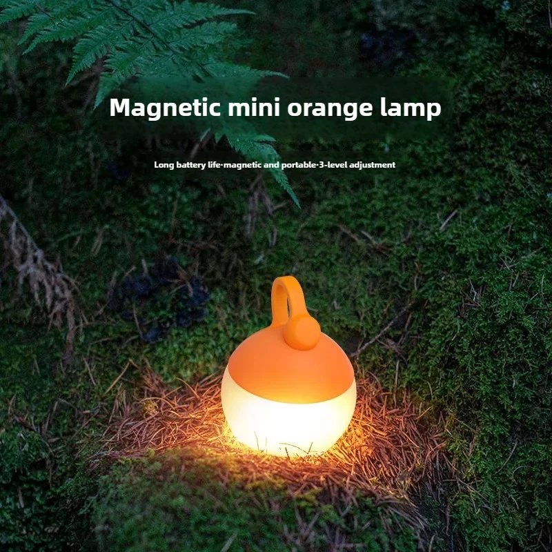 屋外キャンプライト-led-磁気バックルミニオレンジランプ超長持ち雰囲気ライト充電式ランタン