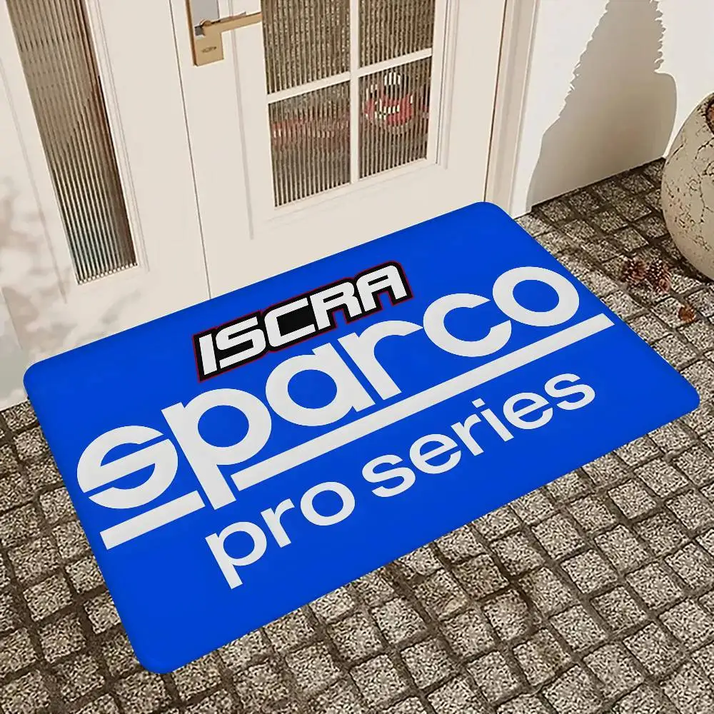 Alfombra de baño con logotipo de S-Sparco, alfombra antideslizante para cuarto de lavado, decoración para lavandería, balcón, sala de estar infantil, alfombra para inodoro