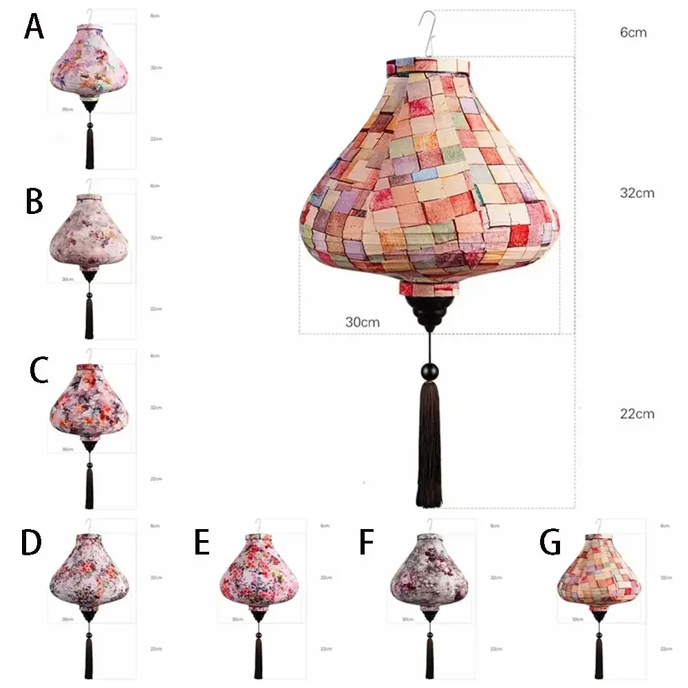 Изысканные фонари ручной работы из искусственного шелка в китайском стиле с кисточками, водонепроницаемые, создают атмосферу, украшения для спальни