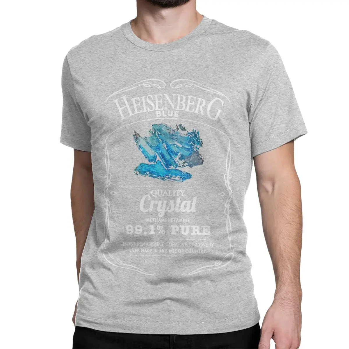 Heisenberg Blue 99.1% Pure Breaking Bad T Shirt for Men Cotton Creative T-Shirt Round Neck Tees Short Sleeve Clothes Printing