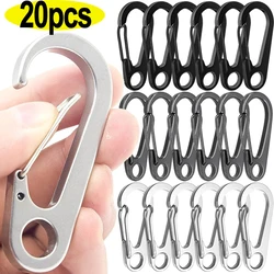 5/20pcs Lobster Clasp Buckle Keychian Mini Carabiners Outdoor Camping Hiking Buckles Alloy Spring Snap Hook Key Holder Tool Clip