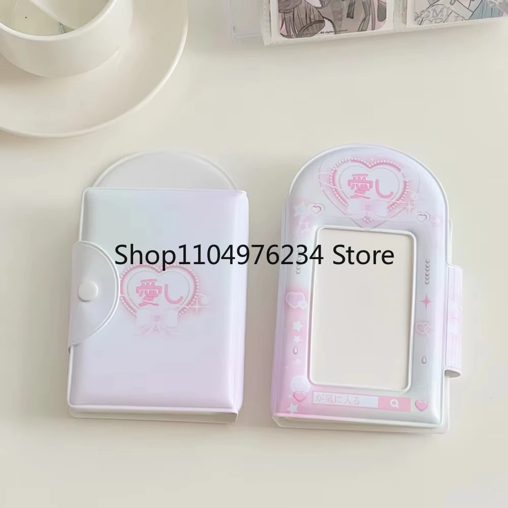 3-дюймовый 32-слотовый фотоальбом, коллекционная книга, держатель для фотокарт, держатель для карт, милый квадратный полый INS, мультяшный альбом, переплет для карт