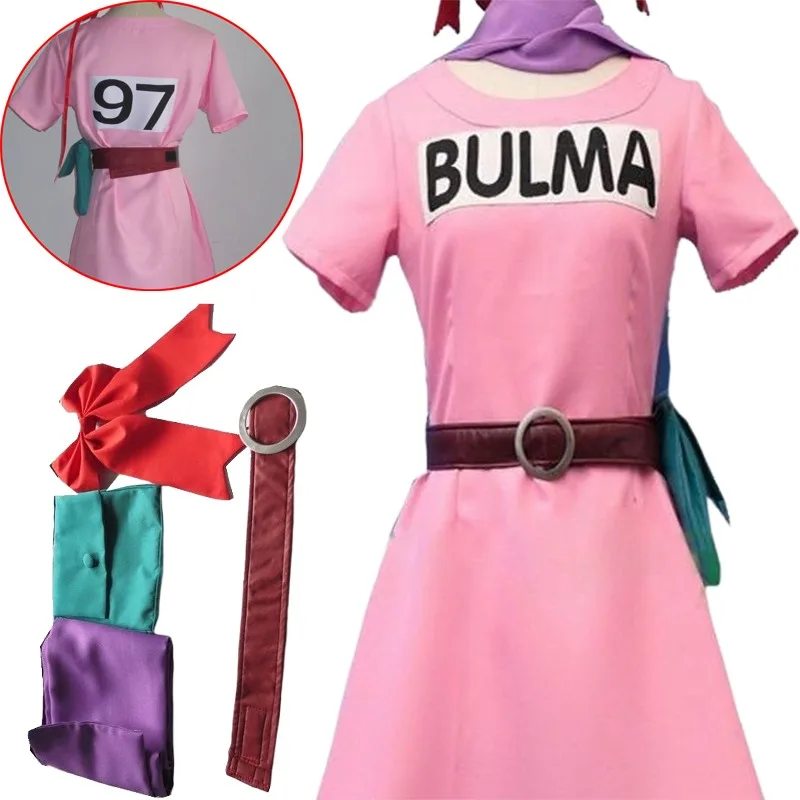 

Dragon Ball Bulma Girl Cosplay Cute Costumes Anime Characters Girls Campus Performance Costumes Christmas Dress Up Birthday Gift